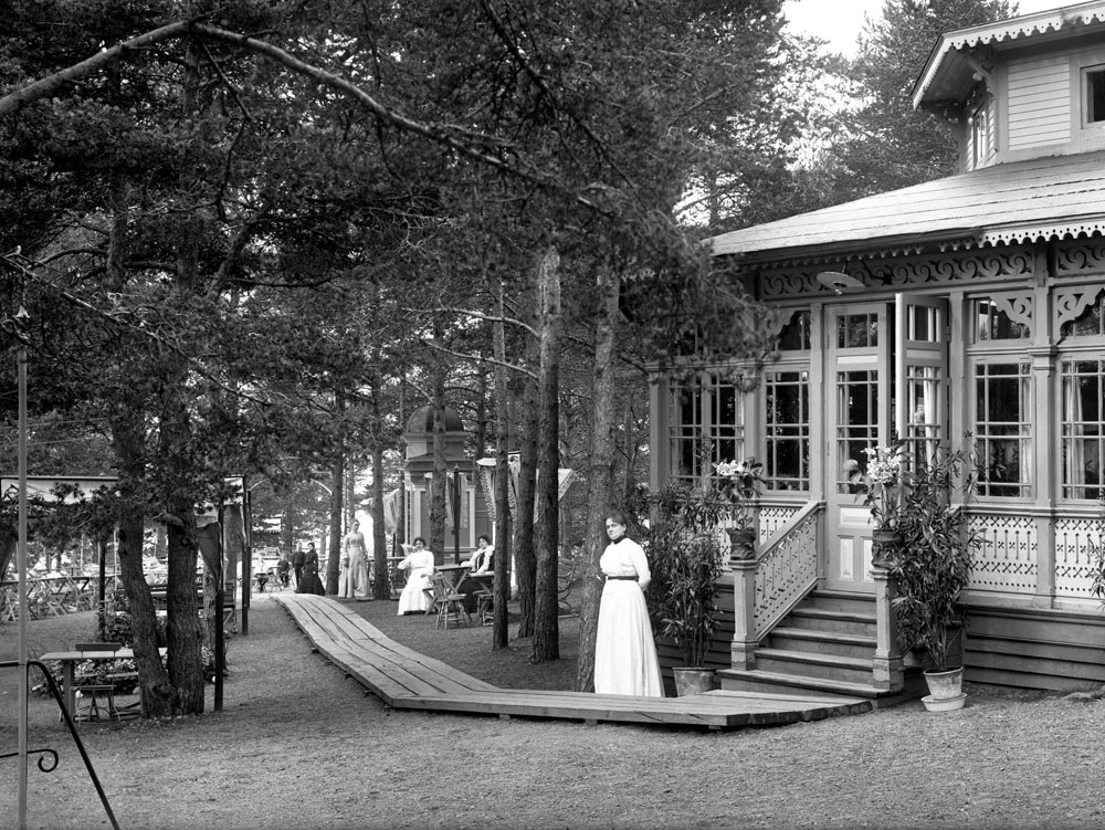 Gültzauuddens restaurang under början av 1900-talet.