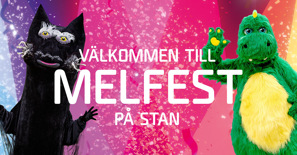 Välkommen till Melfest på stan - Sommarskuggan och Bolibompadraken vinkar