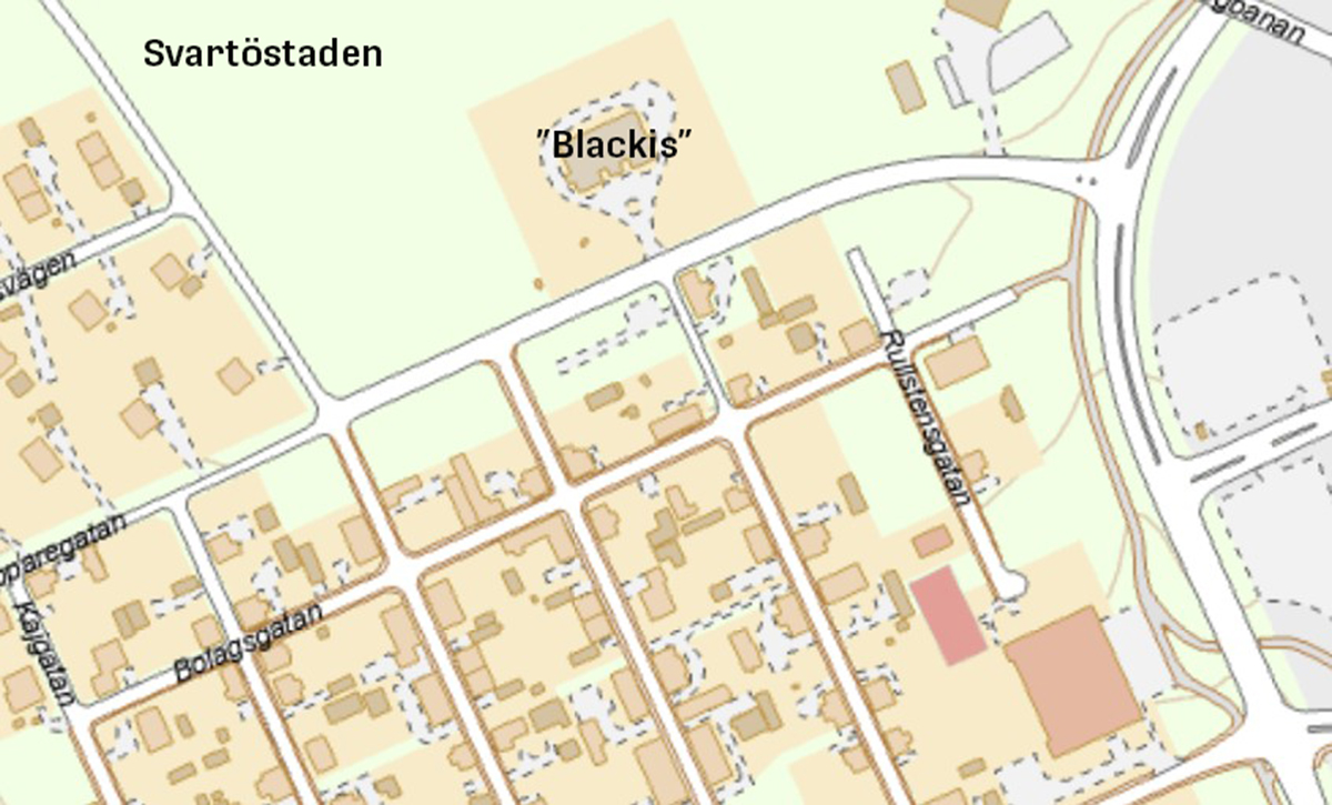 Karta som visar var den nya Hertsökolan byggs